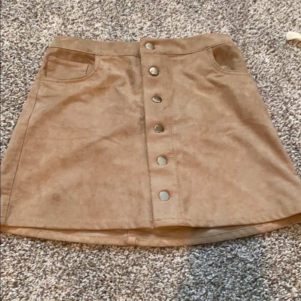 Express faux suede mini skirt